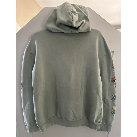 Rugrats Nickelodeon Hoodie Aqua Green Sweatshirt Hoodie Kangaroo Pocket Size L - Picture 2 of 4